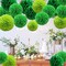 12Pcs Green Hanging Tissue Paper(Dark Green,Green and Light green)